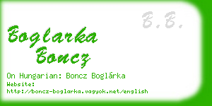 boglarka boncz business card